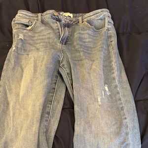 Stylish Light Blue Women's Straight Leg Jeans